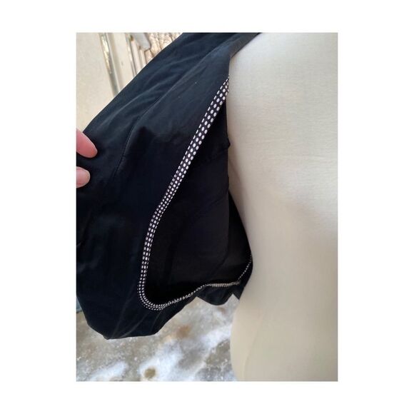 Black Satin Ruffle Bolo Jacket Shrug Y2K - Picture 9 of 11